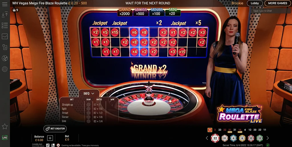 Mega Fire Blaze Roulette by Playtech with jackpot bonus round