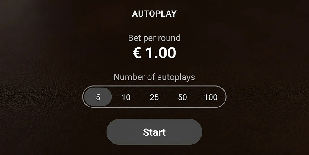 Configuring the AutoPlay feature in Mega Sic Bo interface