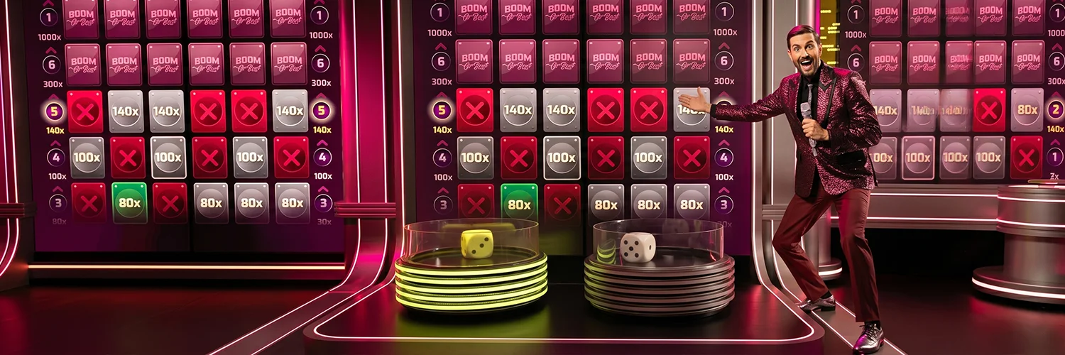 Risk assessment on the Boom or Bust bonus round screen