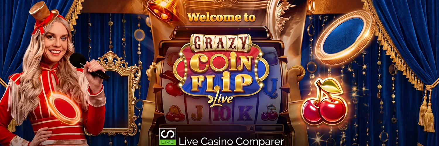 Explanation of the hybrid live show and slot mechanics in Crazy Coin Flip