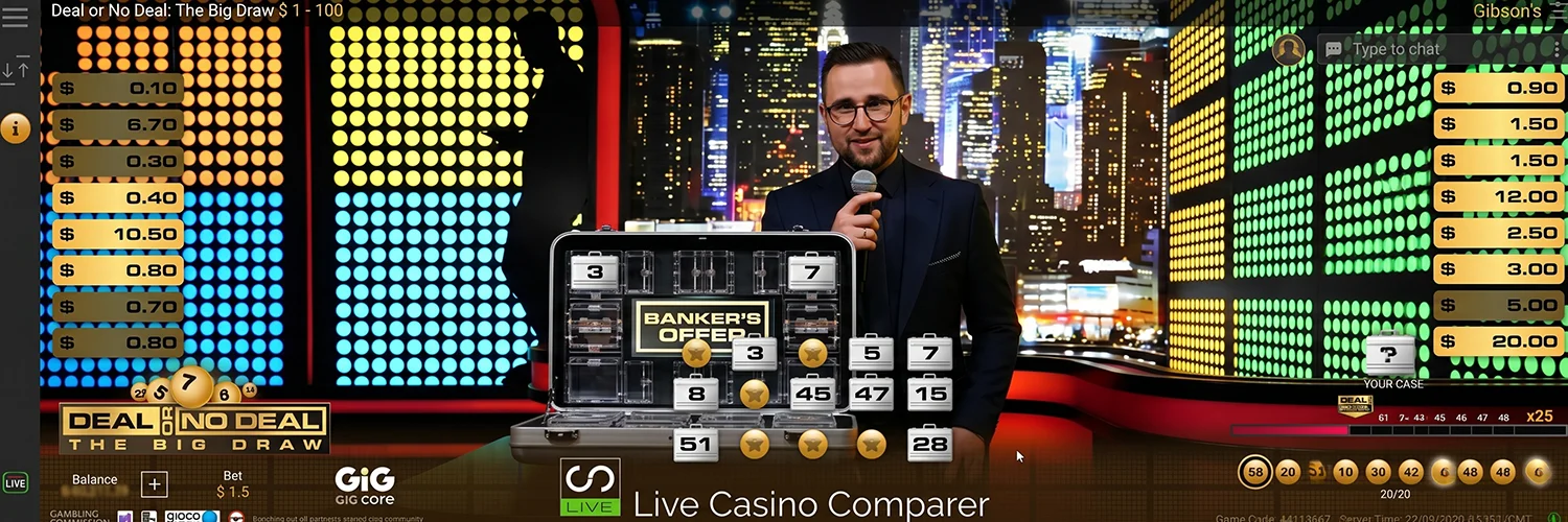 Core gameplay interface of Playtech big draw lottery show