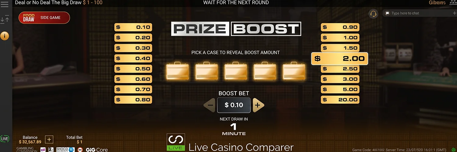 Mechanism for increasing potential winnings in Big Draw round