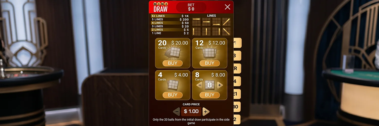 Optional side bet feature in Playtech Deal or No Deal game
