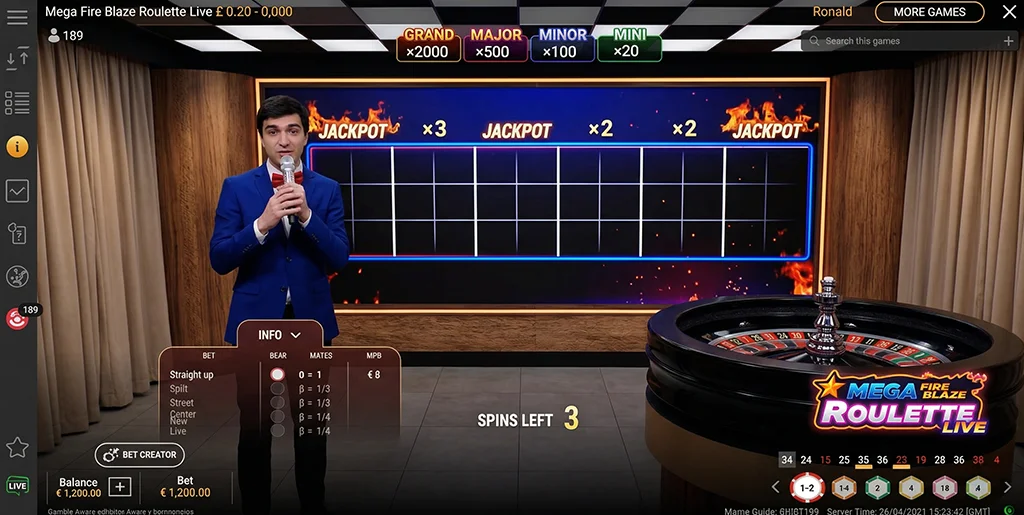 Gameplay of the immersive Fire Blaze jackpot bonus game