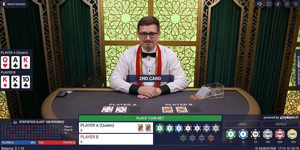 Comparison of the standard Indian card game versus the exchange-style live version