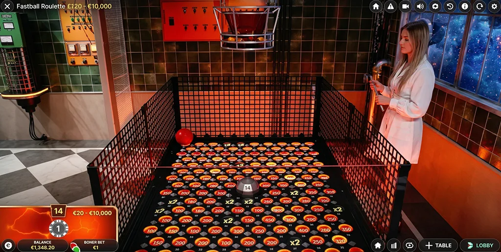 Activation of the immersive Fireball Roulette bonus game