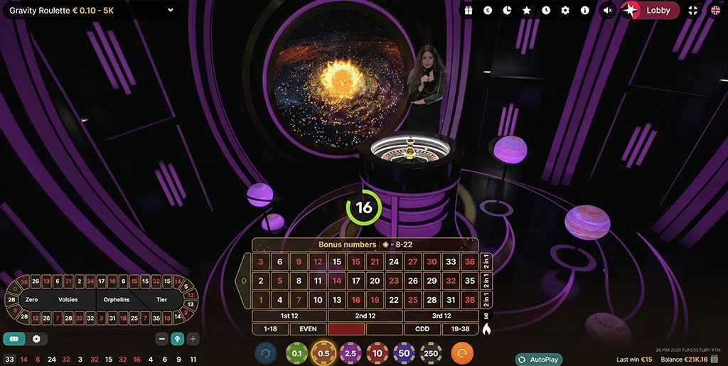 General layout and studio design of Gravity Roulette by ICONIC21