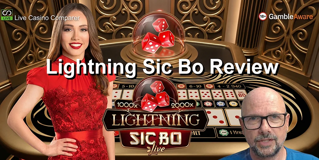 Video demonstration of live Lightning Sic Bo gameplay
