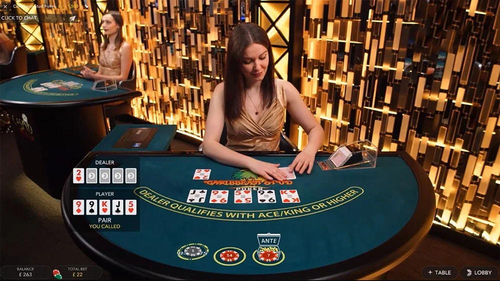 Live Caribbean poker