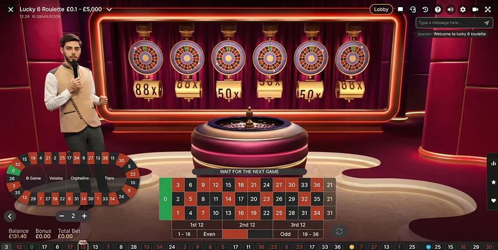 Pragmatic Play Lucky 6 Roulette live studio and results