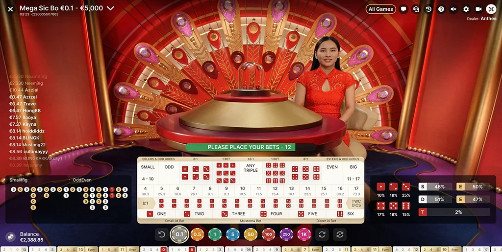 Basic overview of Mega Sic Bo rules and multiplier mechanics