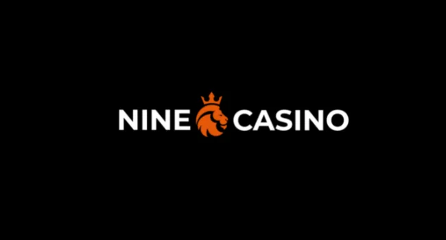 Logo ufficiale di Nine Casino su sfondo scuro