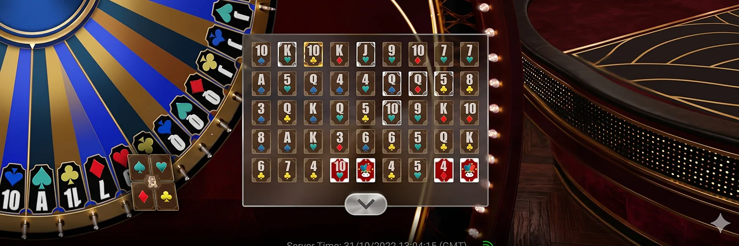 Statistic panel displaying recent history and card show outcomes