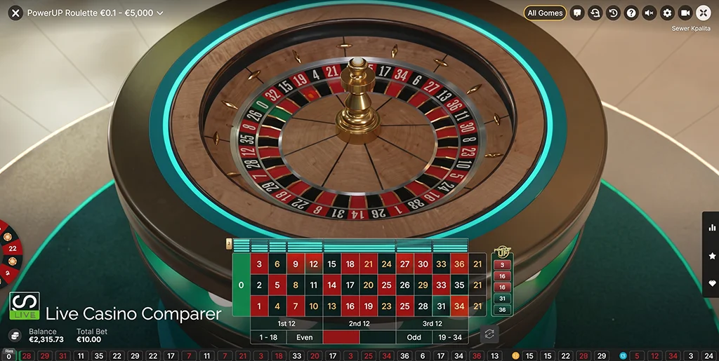 Random selection of lucky PowerUp numbers on the screen