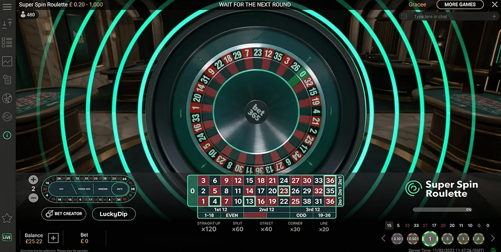 Host spinning the Mega Fire Blaze wheel for bonus multipliers