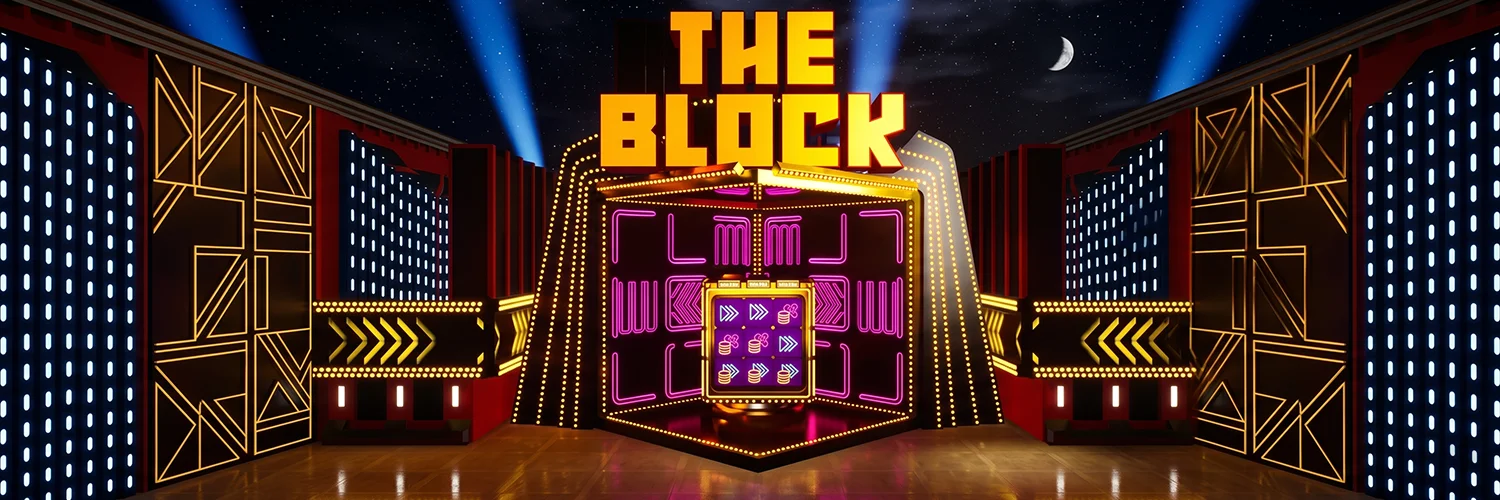Advancing through levels in The Block mini-game for bigger rewards