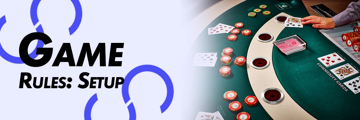Poker table layout and chips