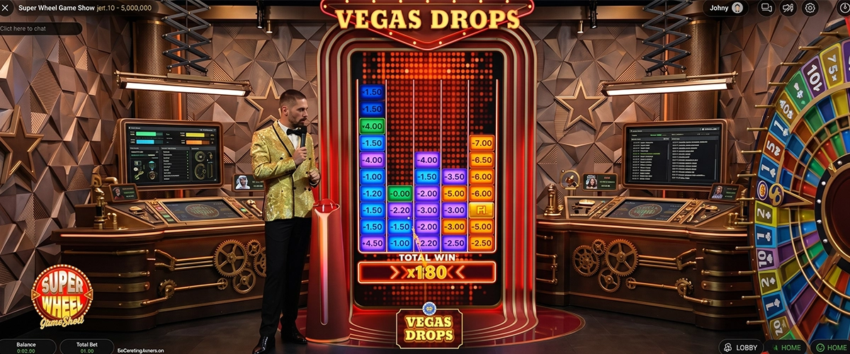Vegas Drops cascading ball bonus screen