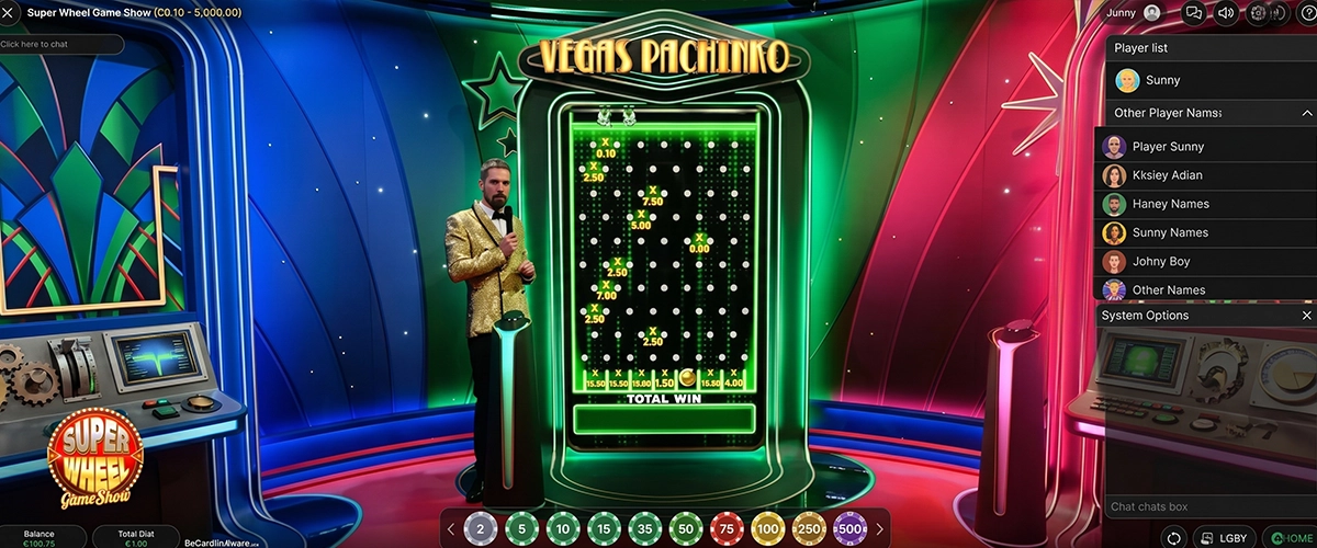 Vegas Pachinko vertical peg drop board
