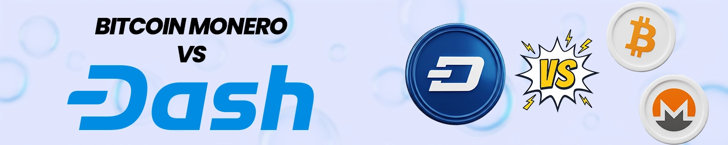 Dash Bitcoin Monero comparison