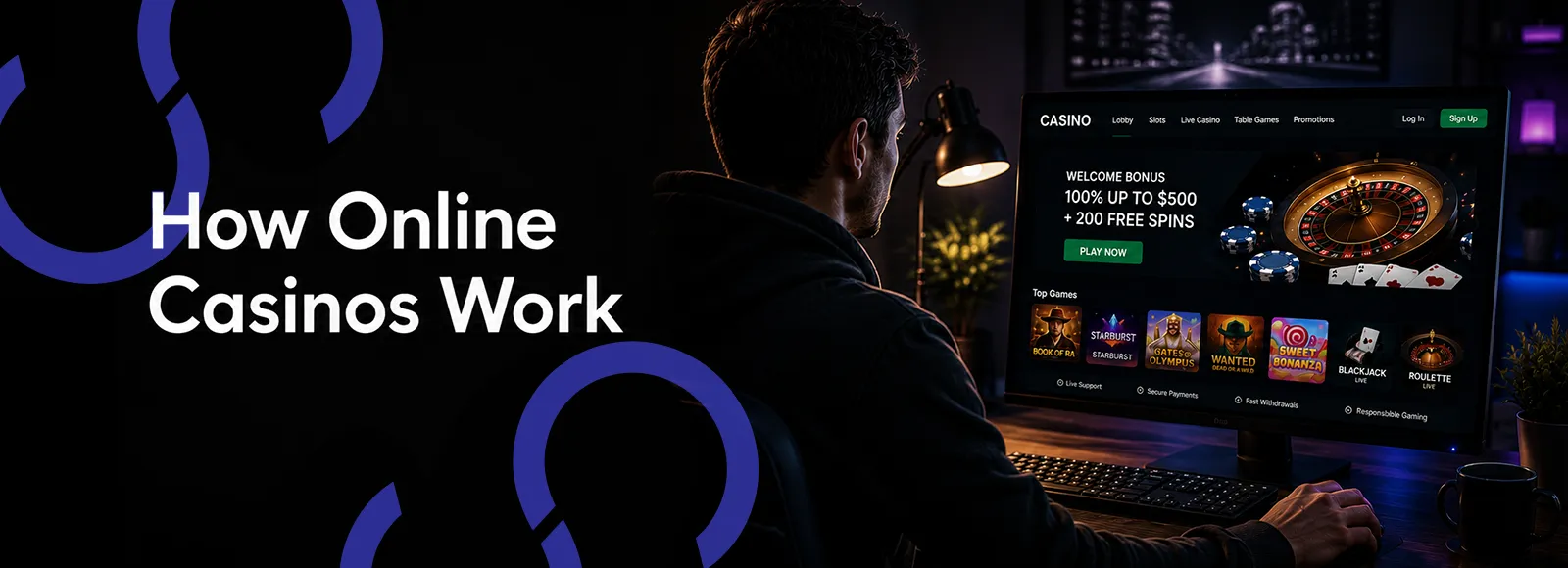 Online Casino Website on Desktop