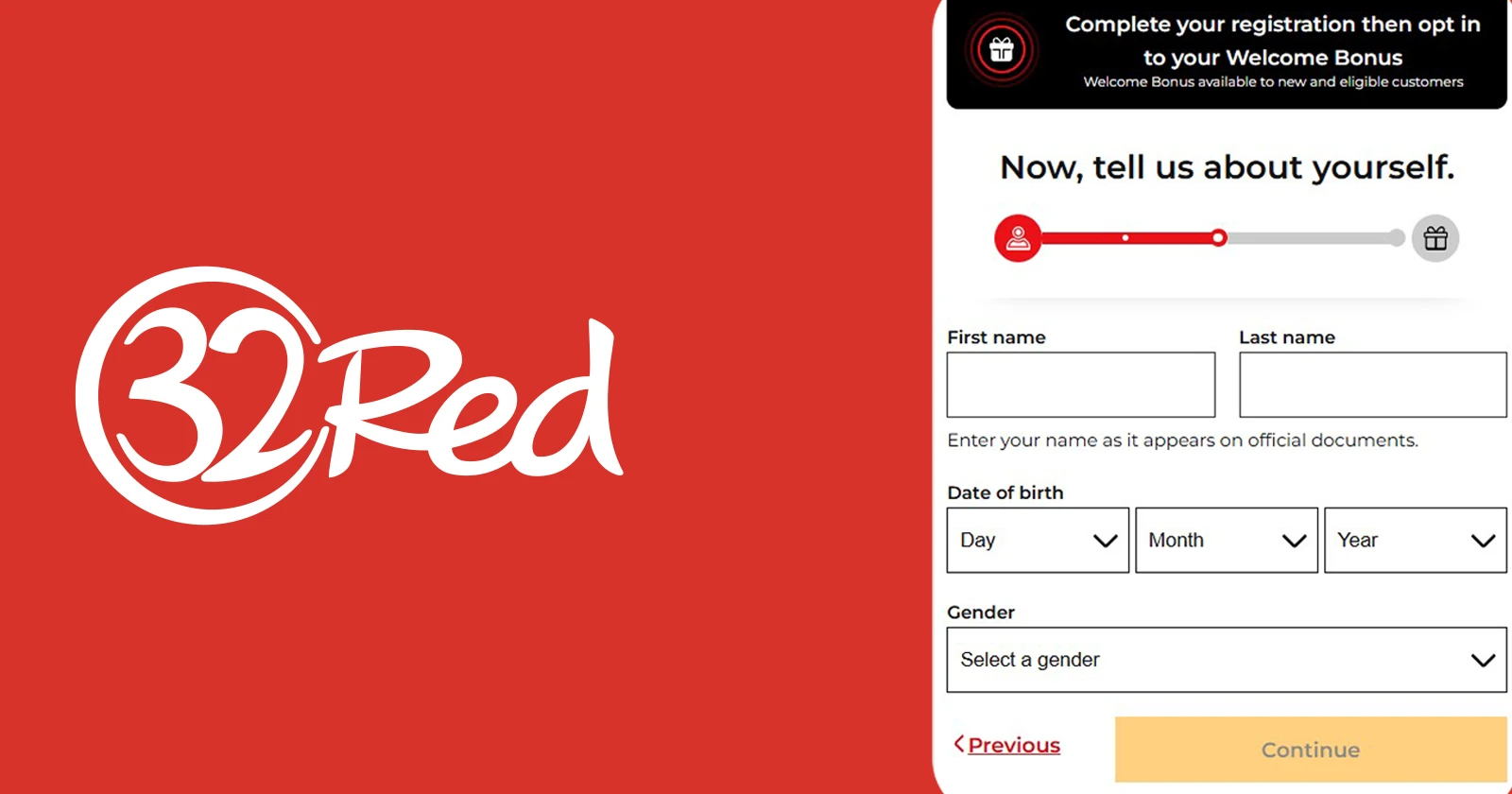 32Red Casino Registration
