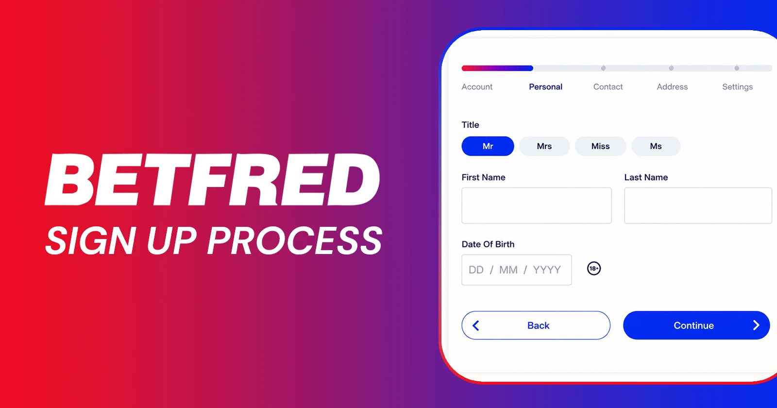 Betfred Casino Registration