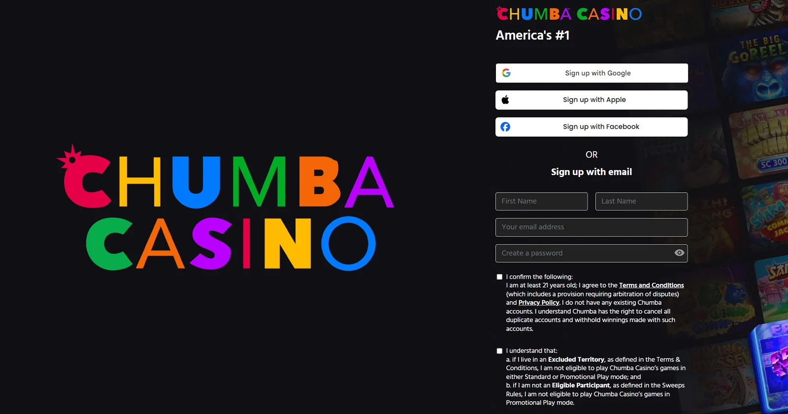 Chumba Casino Registration