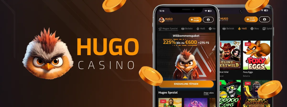 Hugo Casino-App für iOS und Android