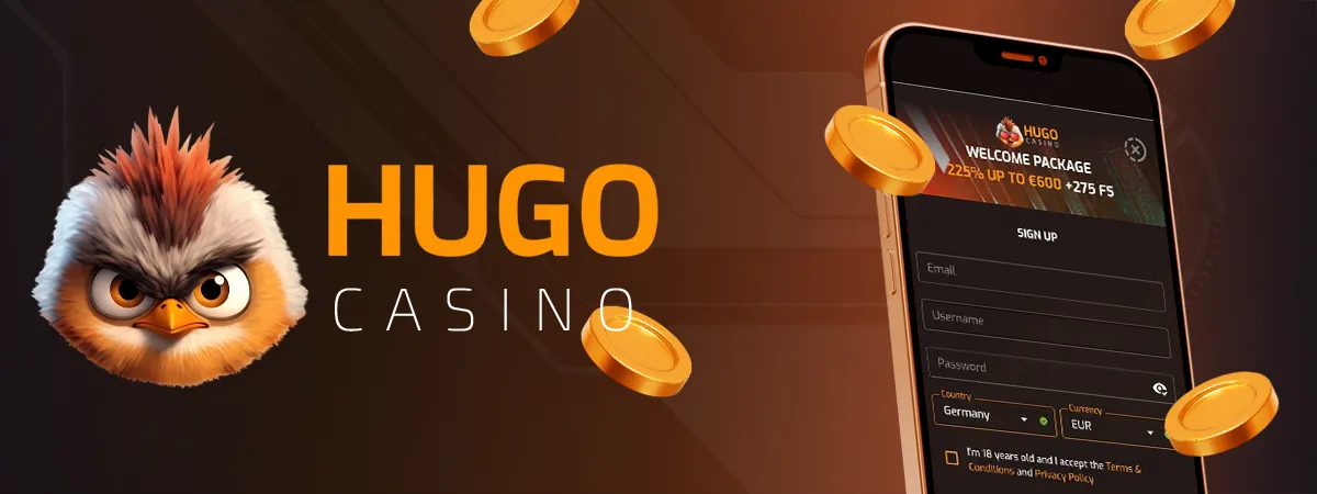 Hugo Casino – Registrierung über das Handy
