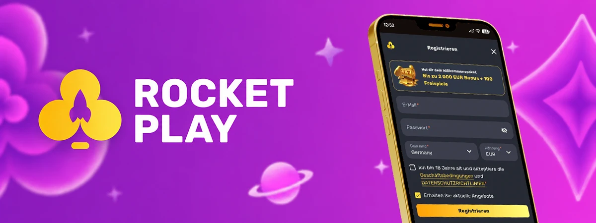 RocketPlay Casino – Registrierung über das Handy