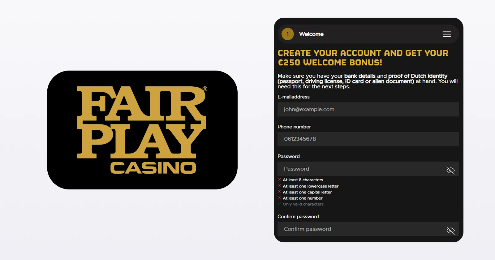 FairPlay Casino Sign Up Process