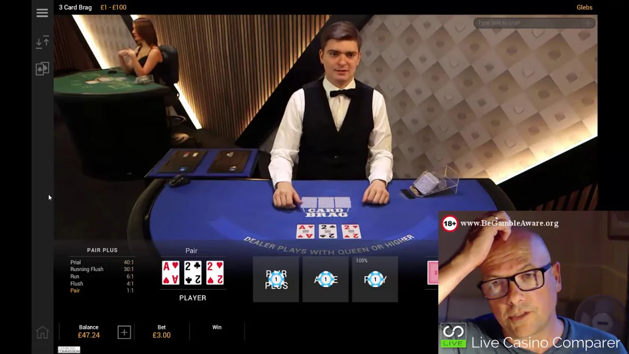 Playtech 3 Card Brag Youtube