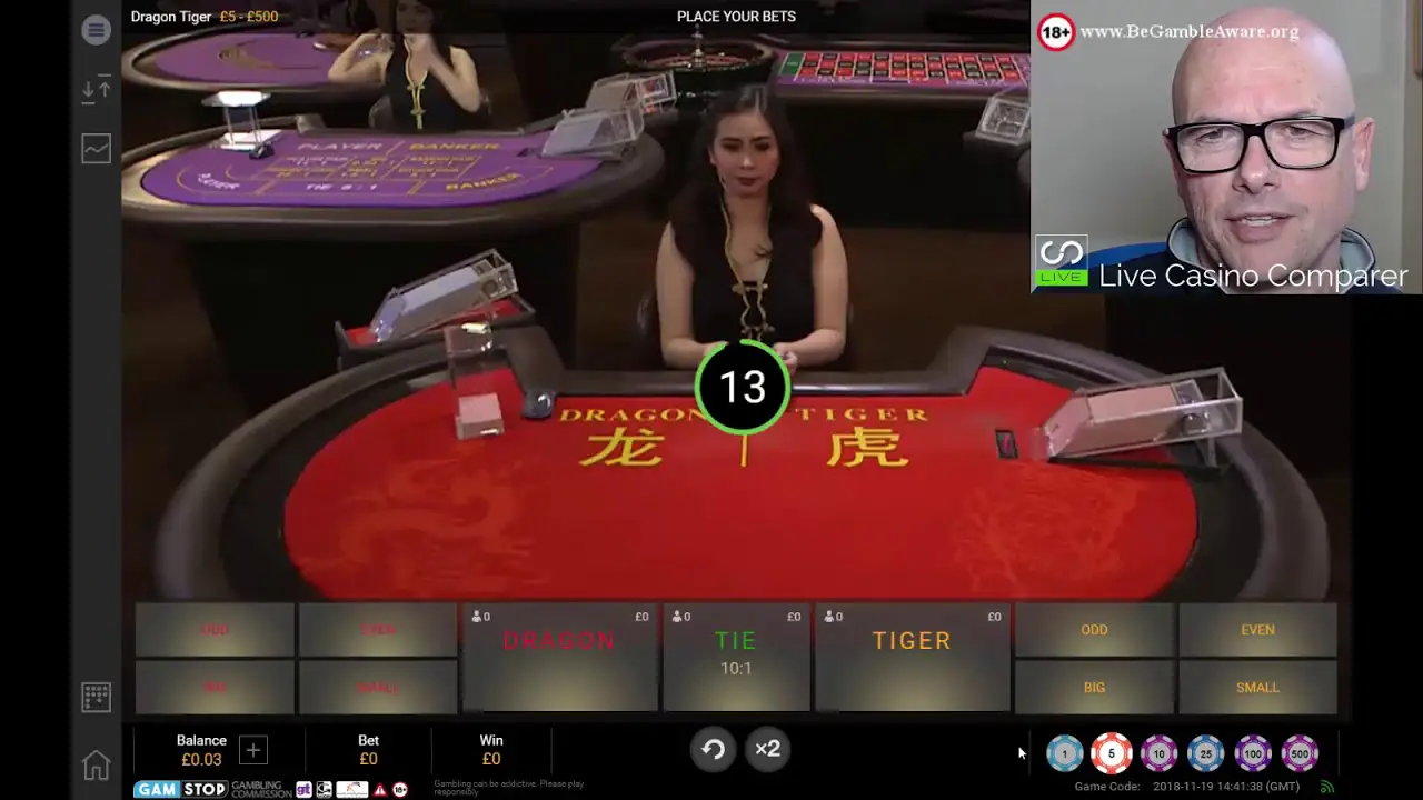 Playtech Live Dragon Tiger Youtube