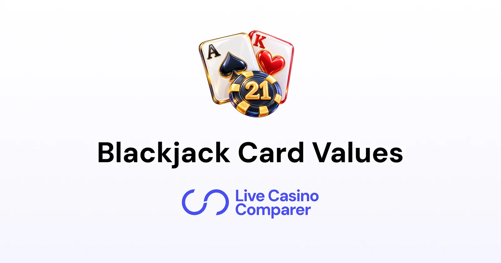 Blackjack card values guide title banner