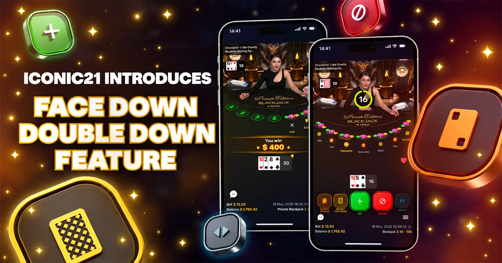 Iconic21 Face Down Double Down