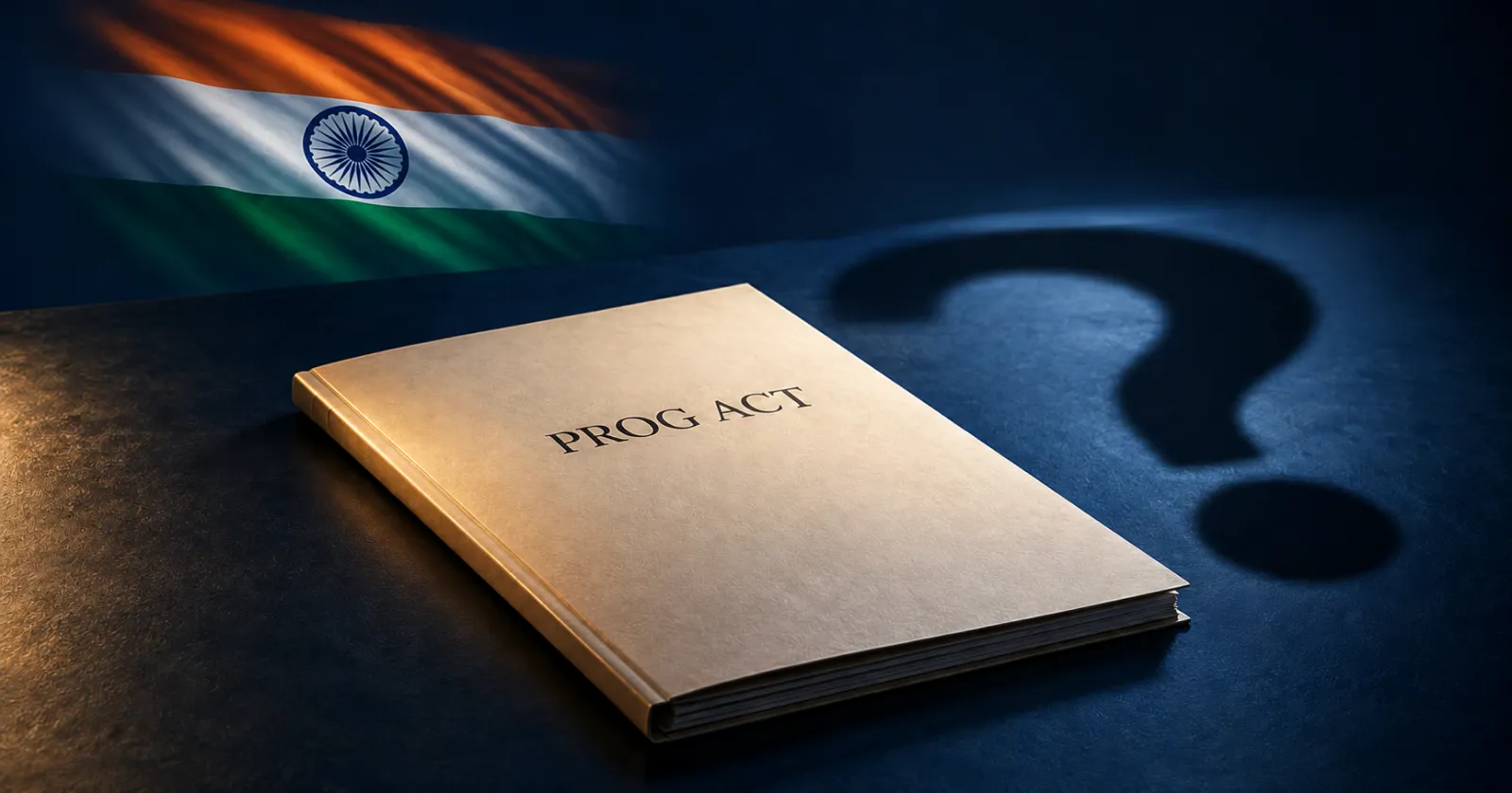 India flag beside PROG Act document