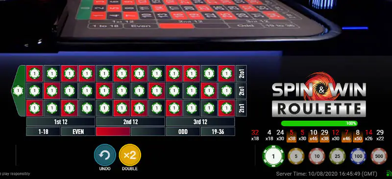Live Spin & Win Roulette