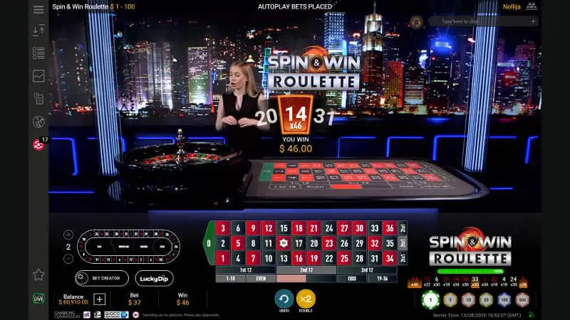Live Spin & Win Roulette