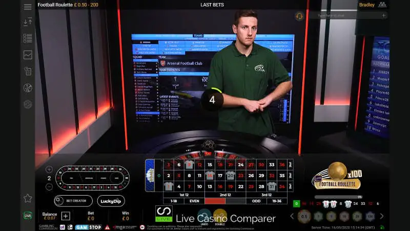 Playtech Live Football Roulette