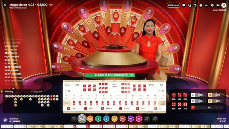 Pragmatic Play Mega Sic Bo