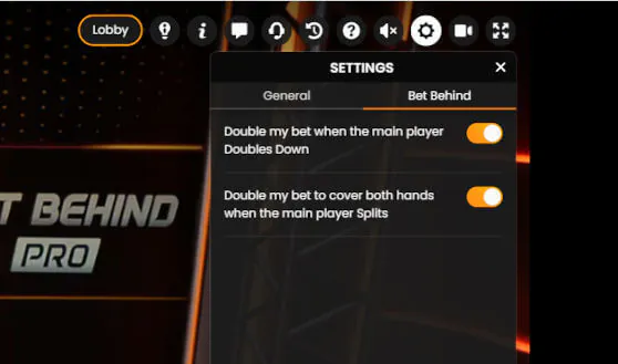 Bet Behind Pro Blackjack