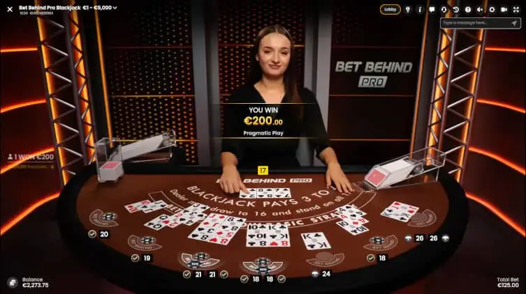 Bet Behind Pro Blackjack