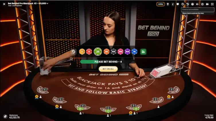 Bet Behind Pro Blackjack