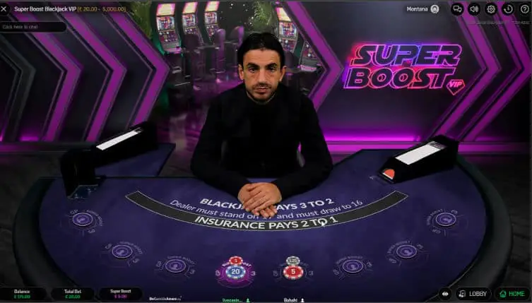 StakeLogic Super Boost Blackjack VIP