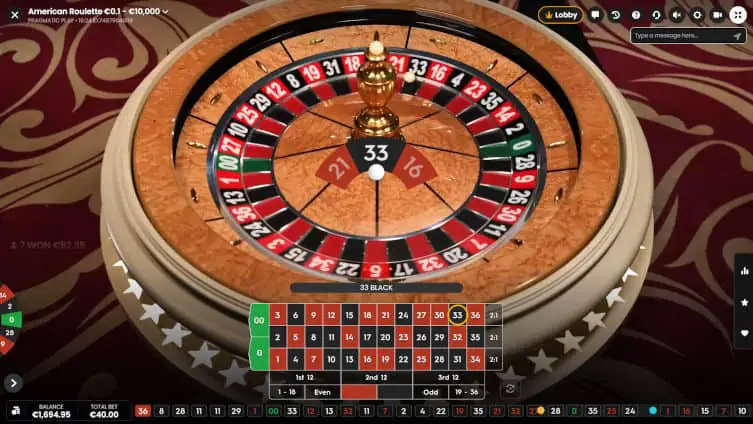 Pragmatic American Roulette